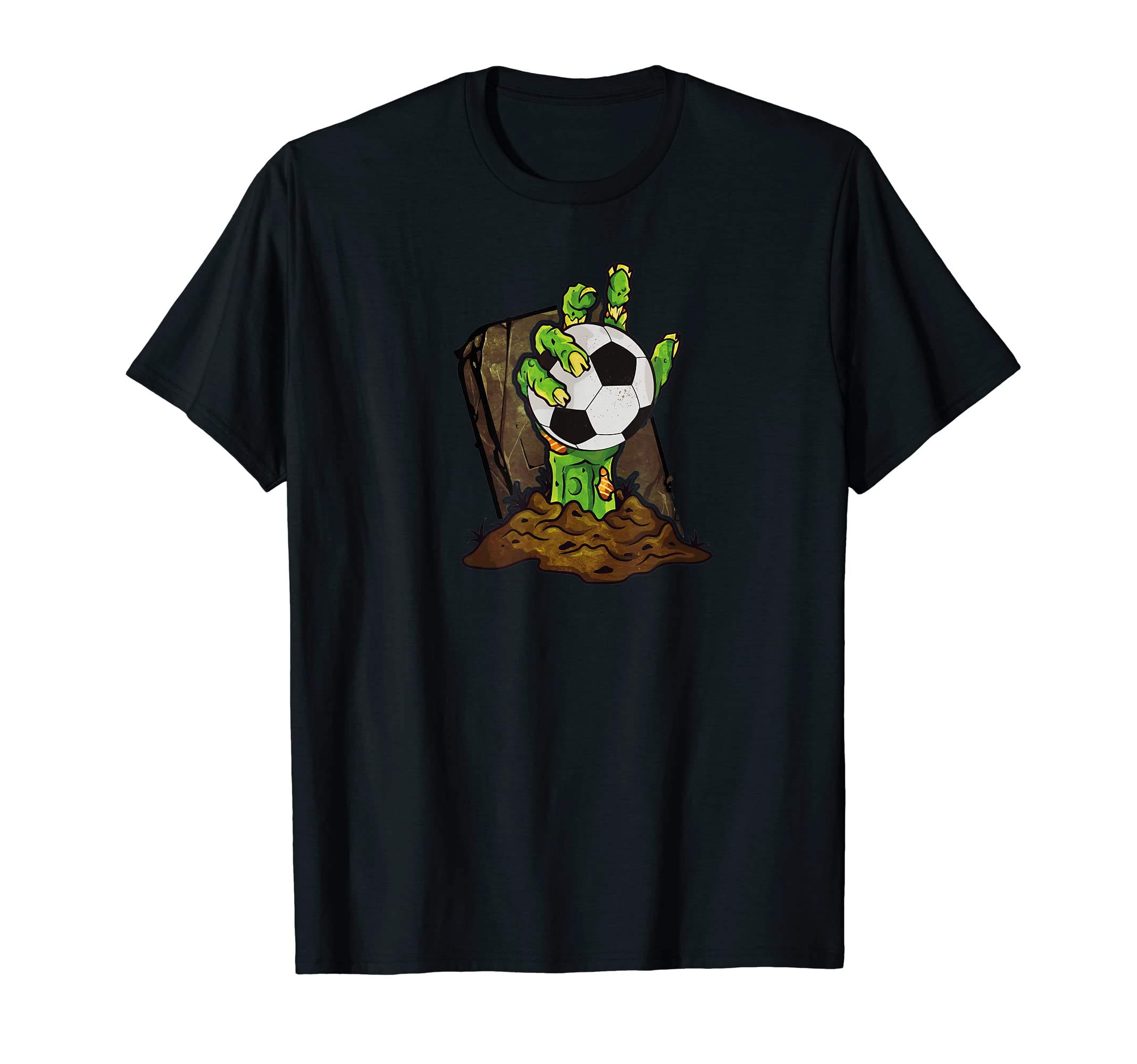 Zombie Soccer Player Funny Scary T-Shirt - Graphic Print Men Women - T-Shirt, Sweatshirt, Hoodie