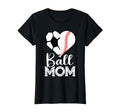 Ball Mom Soccer Baseball Heart Sports T-Shirt - Custom Art Print Unisex - T-Shirt, Sweatshirt, Hoodie
