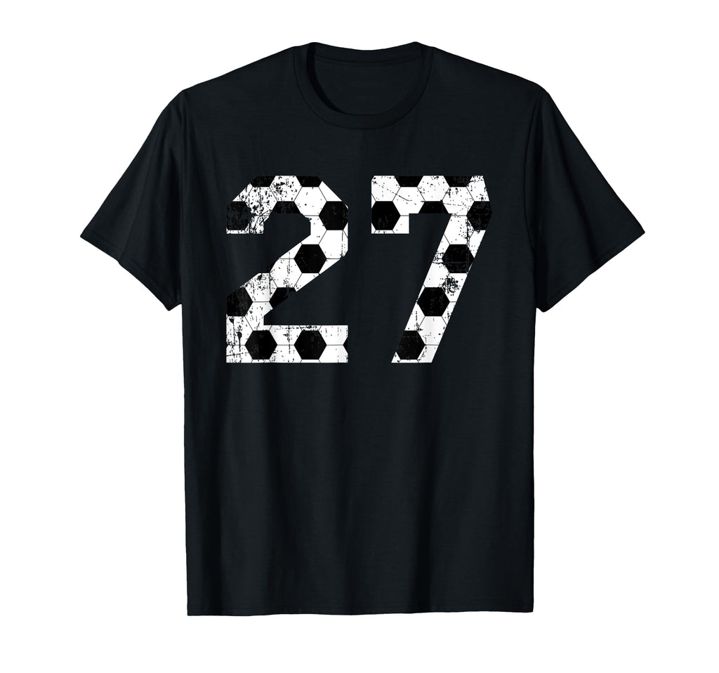 Soccer 27 Jersey Number T-Shirt - Custom Art Print for Adults - T-Shirt, Sweatshirt, Hoodie
