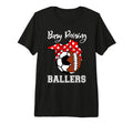 Busy Raising Ballers Funny Football T-Shirt - Casual Everyday Wear Unisex - T-Shirt, Sweatshirt, Hoodie