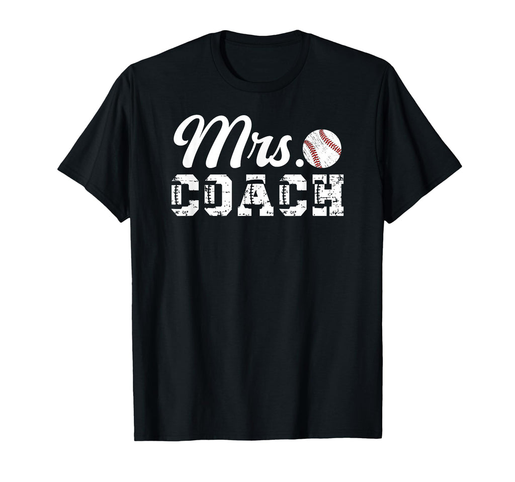 Mrs Coach Baseball Coachs Wife T-Shirt - Minimalist Print Men Women - T-Shirt, Sweatshirt, Hoodie
