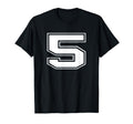 Number 5 Baseball Football Soccer T-Shirt - Custom Art Print Men Women - T-Shirt, Sweatshirt, Hoodie