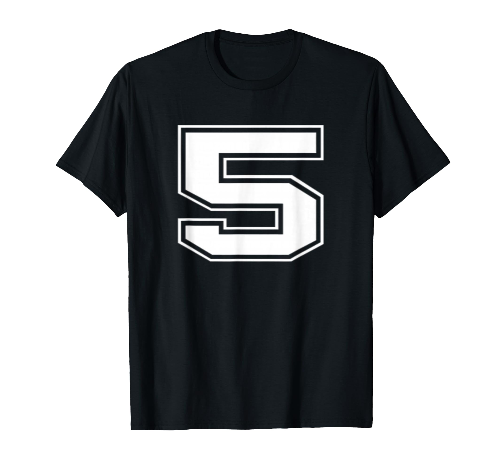Number 5 Baseball Football Soccer T-Shirt - Custom Art Print Men Women - T-Shirt, Sweatshirt, Hoodie