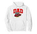 Racing Dad Racing Car Checkered Flag Hoodie - Minimalist Print Unisex - T-Shirt, Sweatshirt, Hoodie