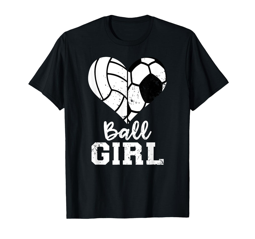 Ball Heart Funny Soccer Volleyball T-Shirt - Trendy Graphic Unisex - T-Shirt, Sweatshirt, Hoodie