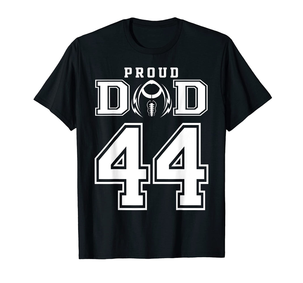 Custom Proud Football Dad Number 44 T-Shirt - Graphic Print Unisex - T-Shirt, Sweatshirt, Hoodie