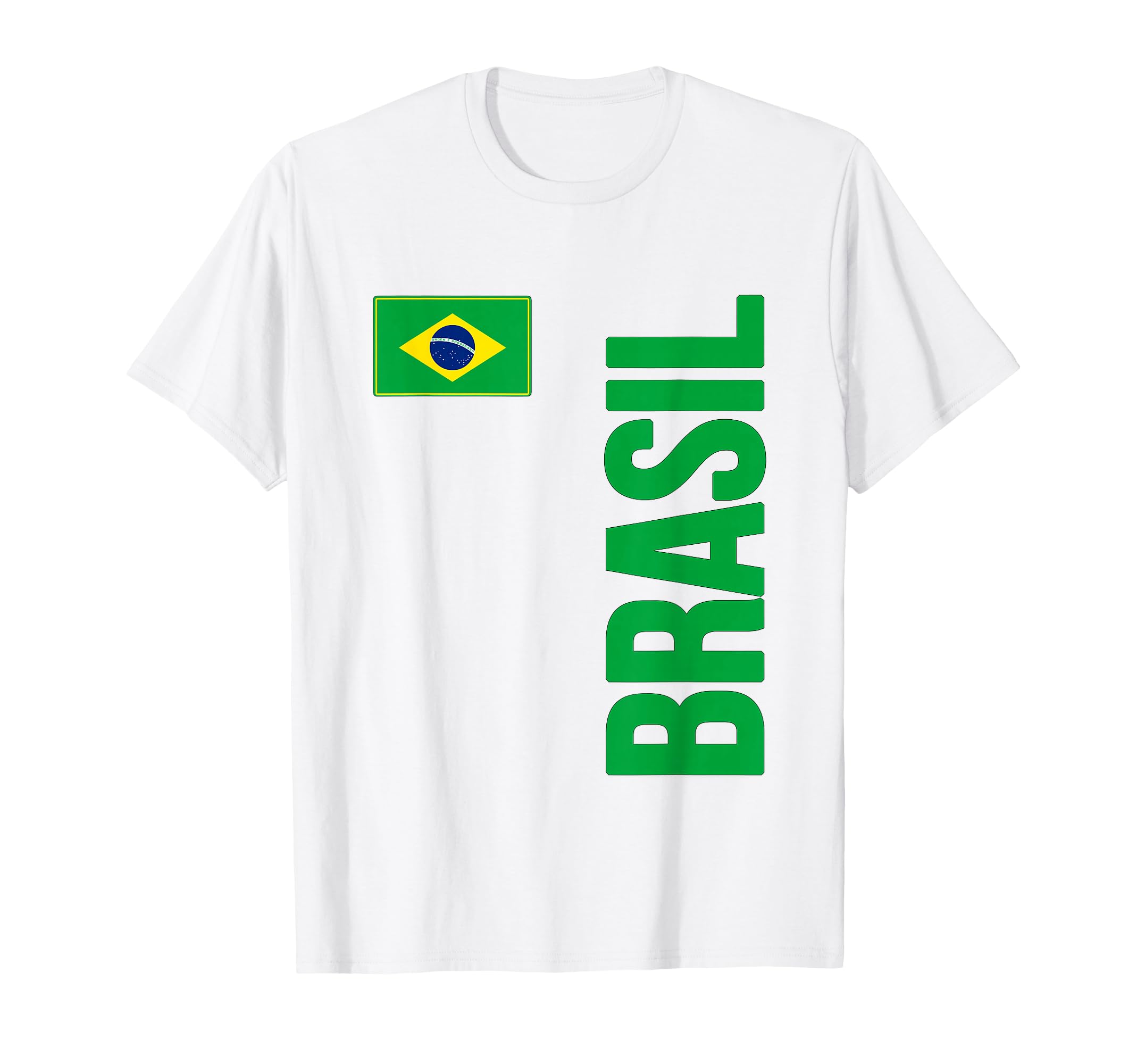 Brazil Brazilian Flag Brasil Gift T-Shirt - Minimalist Print for Adults - T-Shirt, Sweatshirt, Hoodie