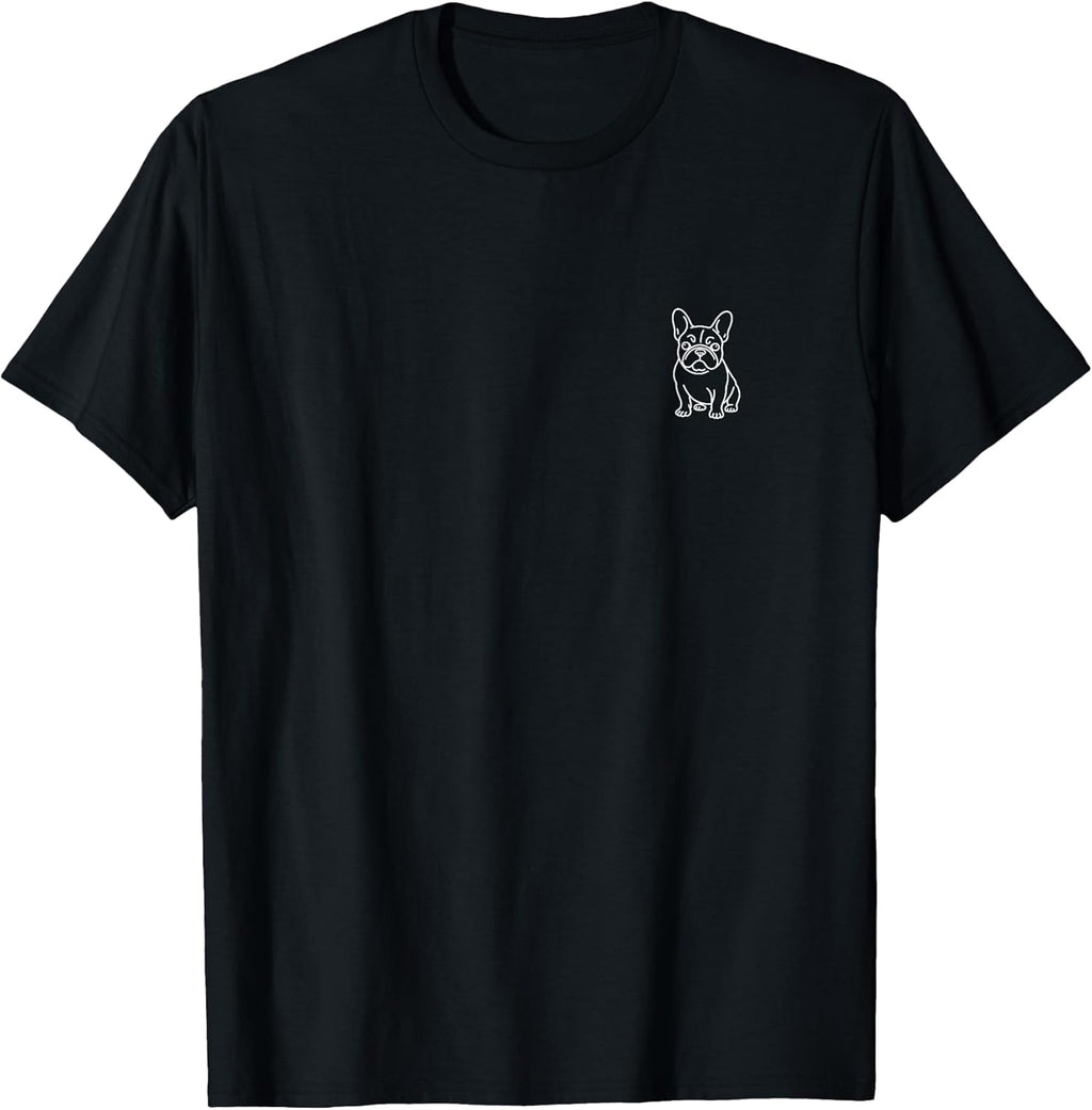 French Bulldog Frenchie Minimalist Badge Patch Line - Adult & Kids T-Shirts, Sweatshirts & Hoodies apparel design preview 1
