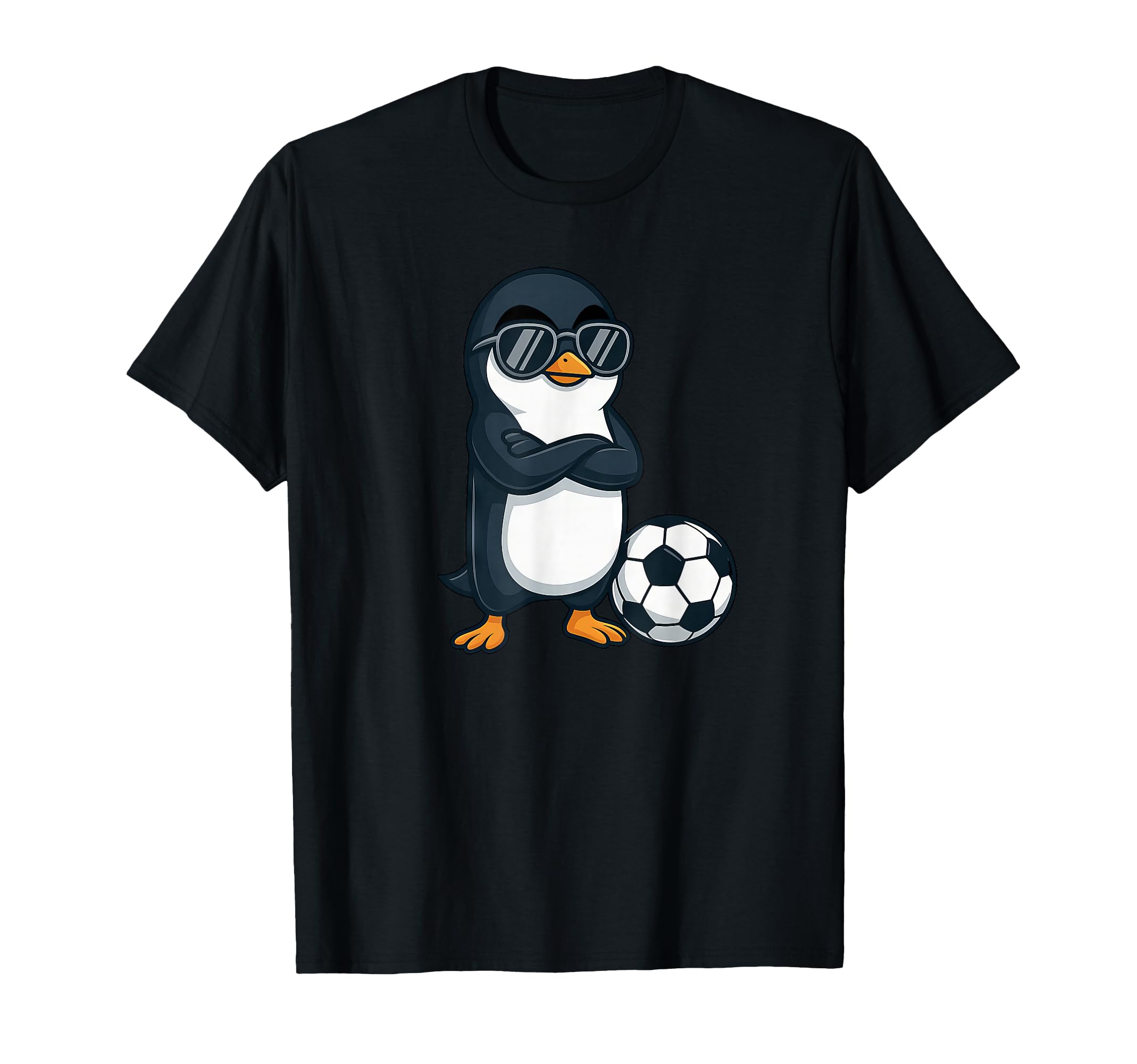 Cartoon Penguin Soccer Player T-Shirt - Unique Graphic Men Women - T-Shirt, Sweatshirt, Hoodie