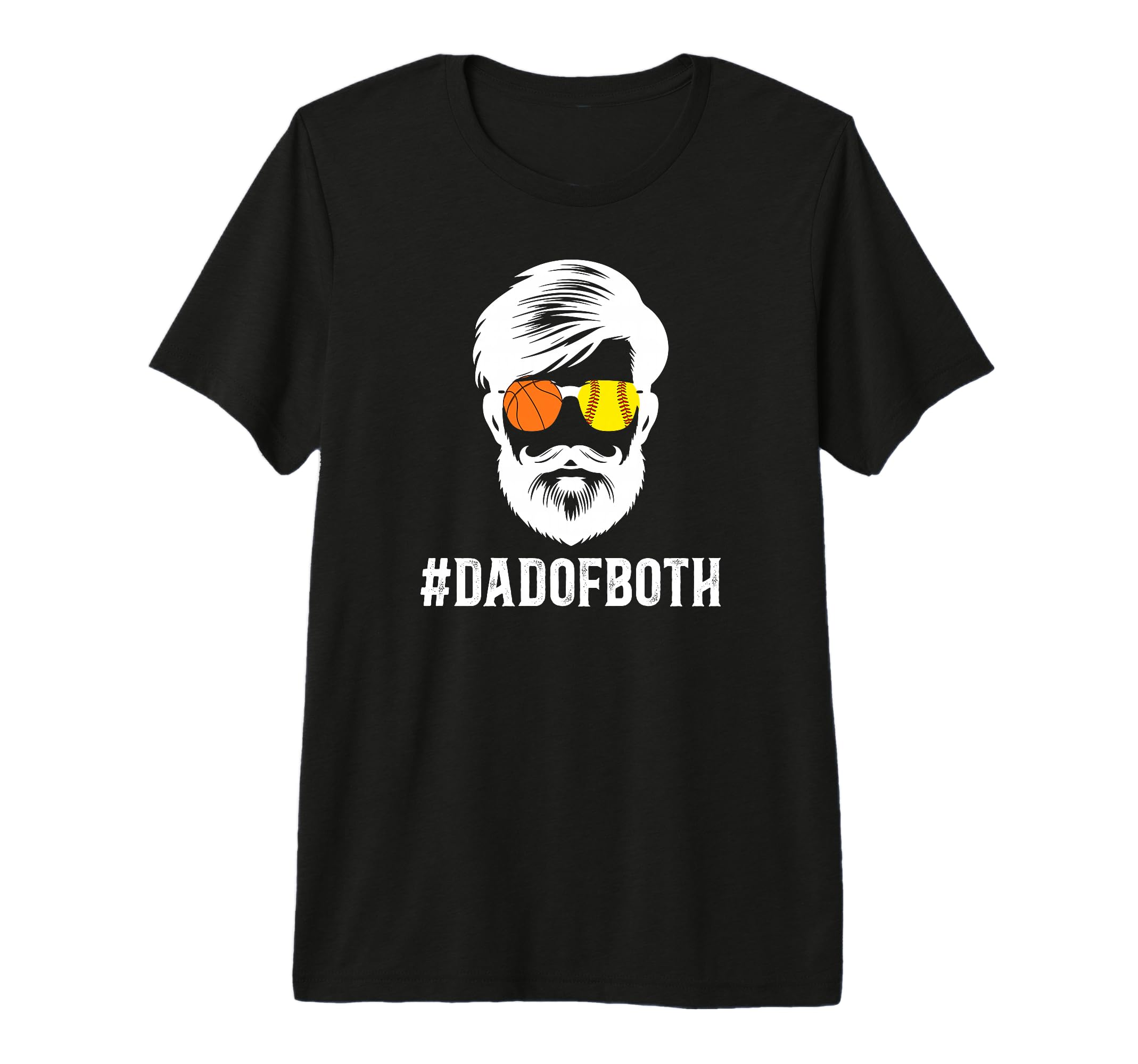 Mens Dad Both Softball Basketball Dad T-Shirt - Trendy Graphic Unisex - T-Shirt, Sweatshirt, Hoodie