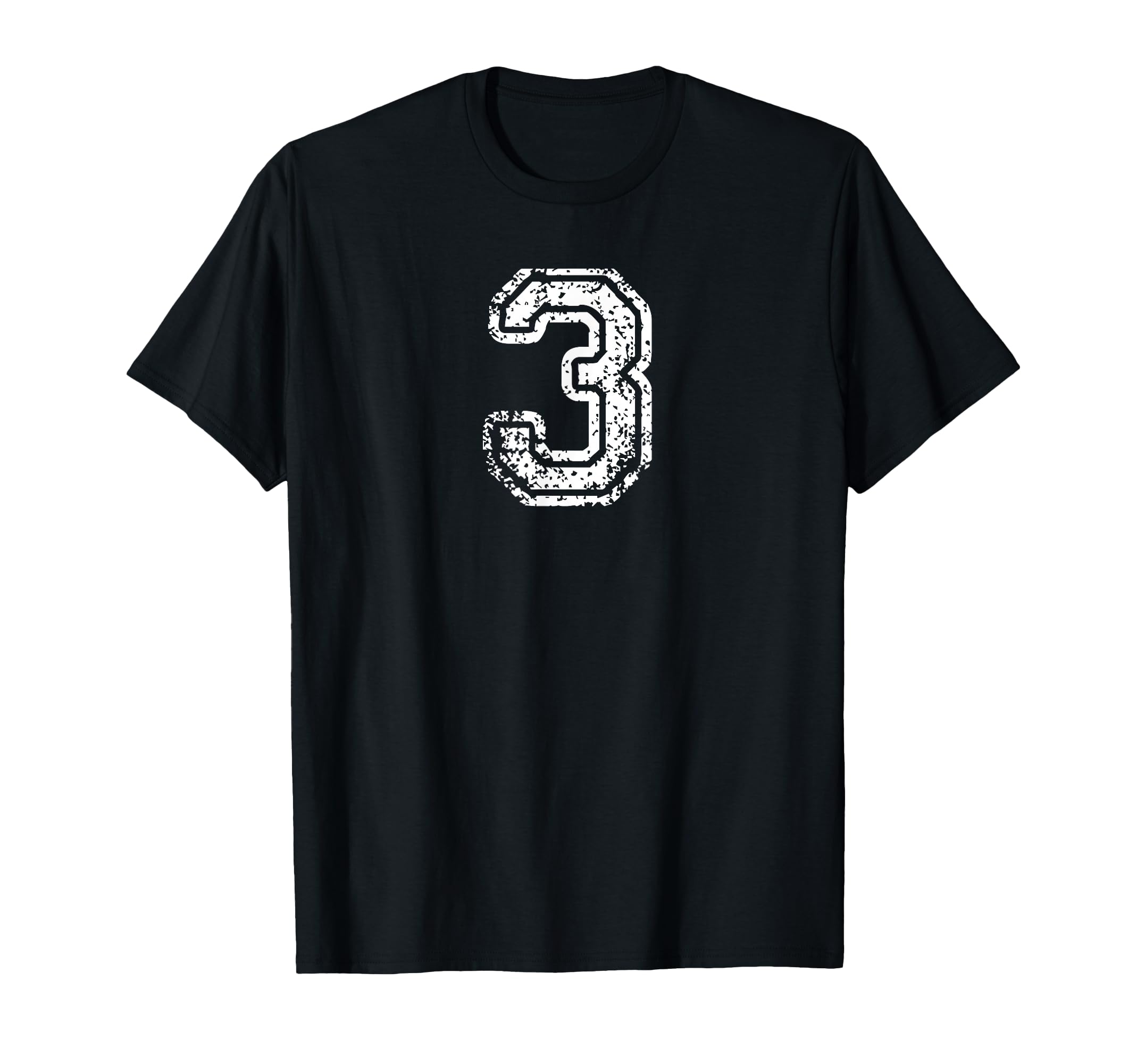Number 3 Baseball Football Soccer T-Shirt - Custom Art Print Unisex - T-Shirt, Sweatshirt, Hoodie