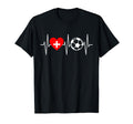 Switzerland Soccer Flag Heart Swiss T-Shirt - Trendy Graphic Men Women - T-Shirt, Sweatshirt, Hoodie