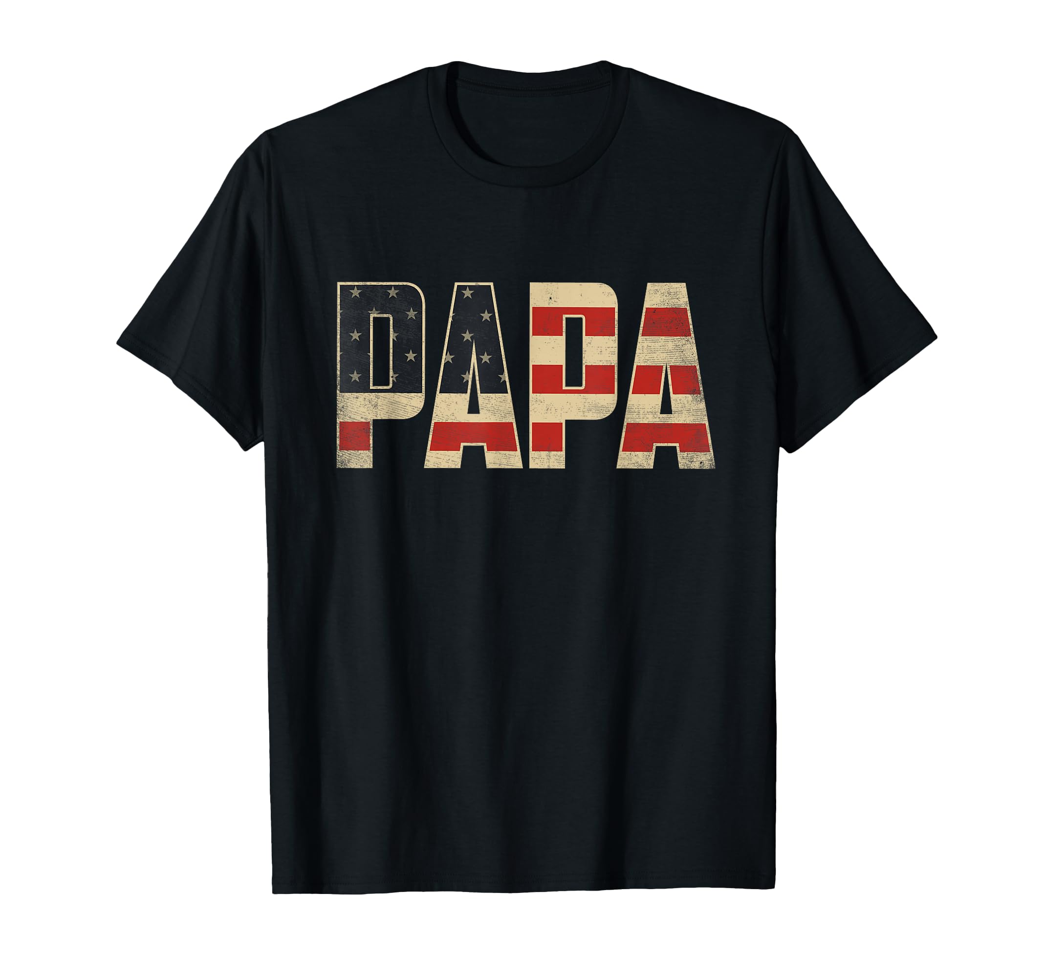 Papa Bold Patriotic American Flag Fathers T-Shirt - Unique Graphic Unisex - T-Shirt, Sweatshirt, Hoodie