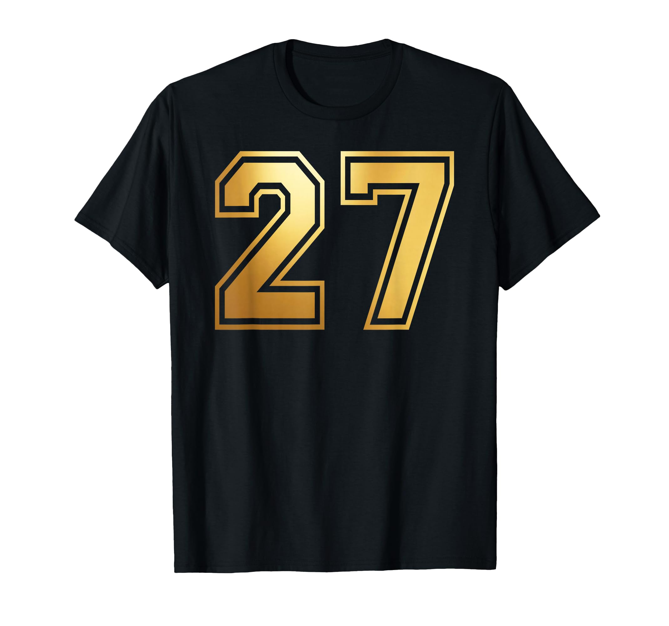 27 Number Twenty Seven Team Sports T-Shirt - Fun Novelty Design for Adults - T-Shirt, Sweatshirt, Hoodie