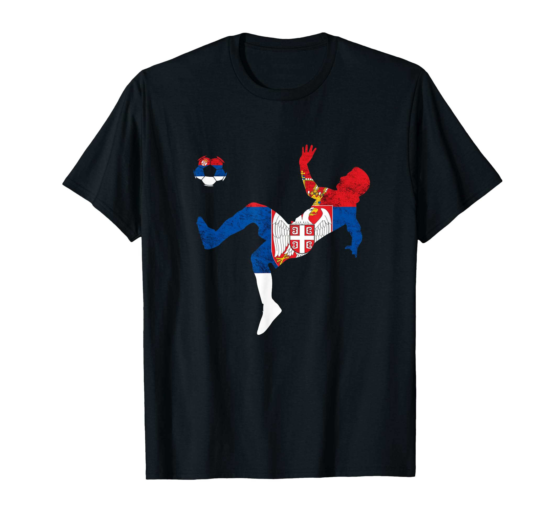 Serbia Flag Emblem Serbian Soccer Player T-Shirt - Novelty Apparel Unisex - T-Shirt, Sweatshirt, Hoodie