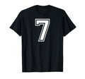 7 Number Seven Team Sports Matching T-Shirt - Minimalist Print Unisex - T-Shirt, Sweatshirt, Hoodie