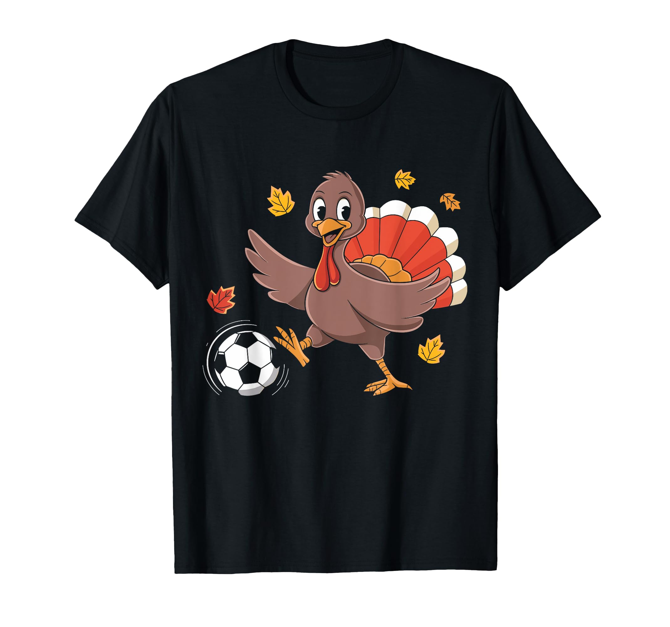 Funny Thanksgiving Turkey Playing Soccer T-Shirt - Trendy Graphic Unisex - T-Shirt, Sweatshirt, Hoodie