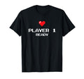 Player 1 Ready Gaming New Dad Announcement T-Shirt - Unique Graphic Unisex - T-Shirt, Sweatshirt, Hoodie