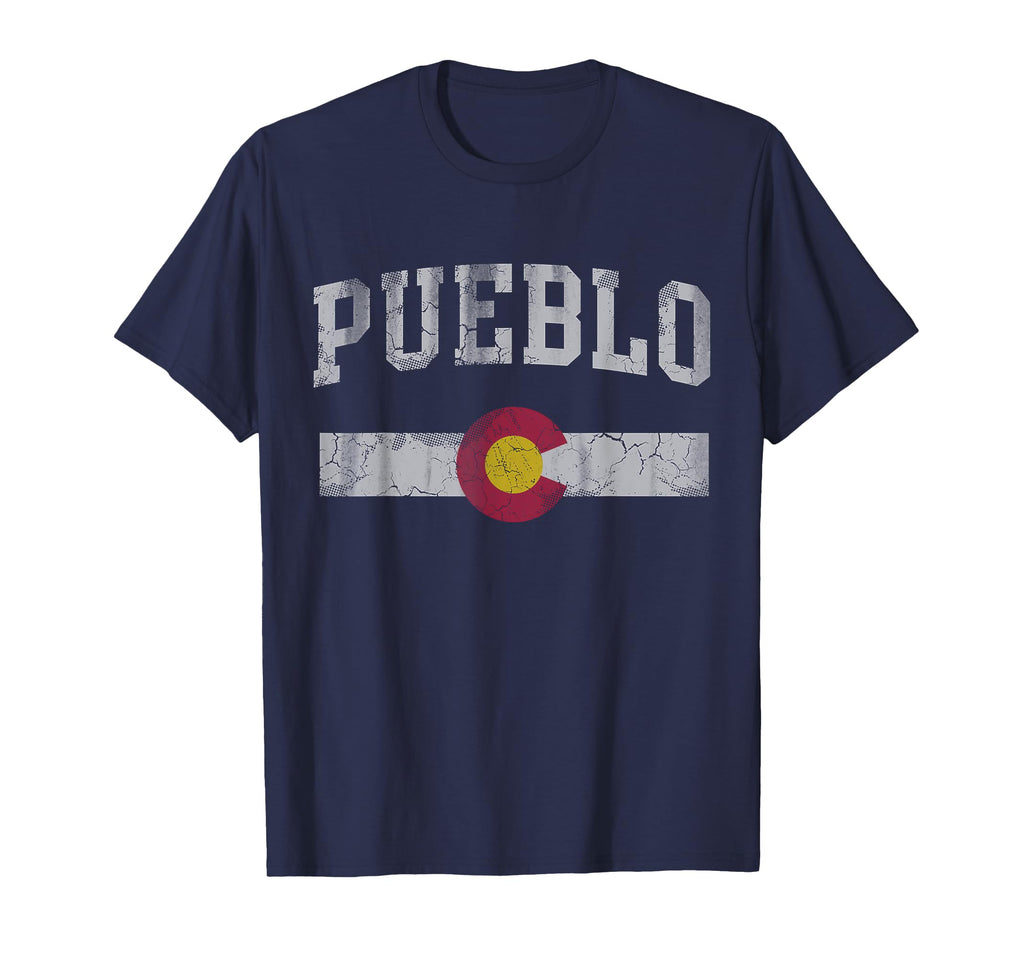 Flag Colorado Pueblo Distressed Fade T-Shirt - Unique Graphic for Adults - T-Shirt, Sweatshirt, Hoodie