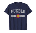 Flag Colorado Pueblo Distressed Fade T-Shirt - Unique Graphic for Adults - T-Shirt, Sweatshirt, Hoodie