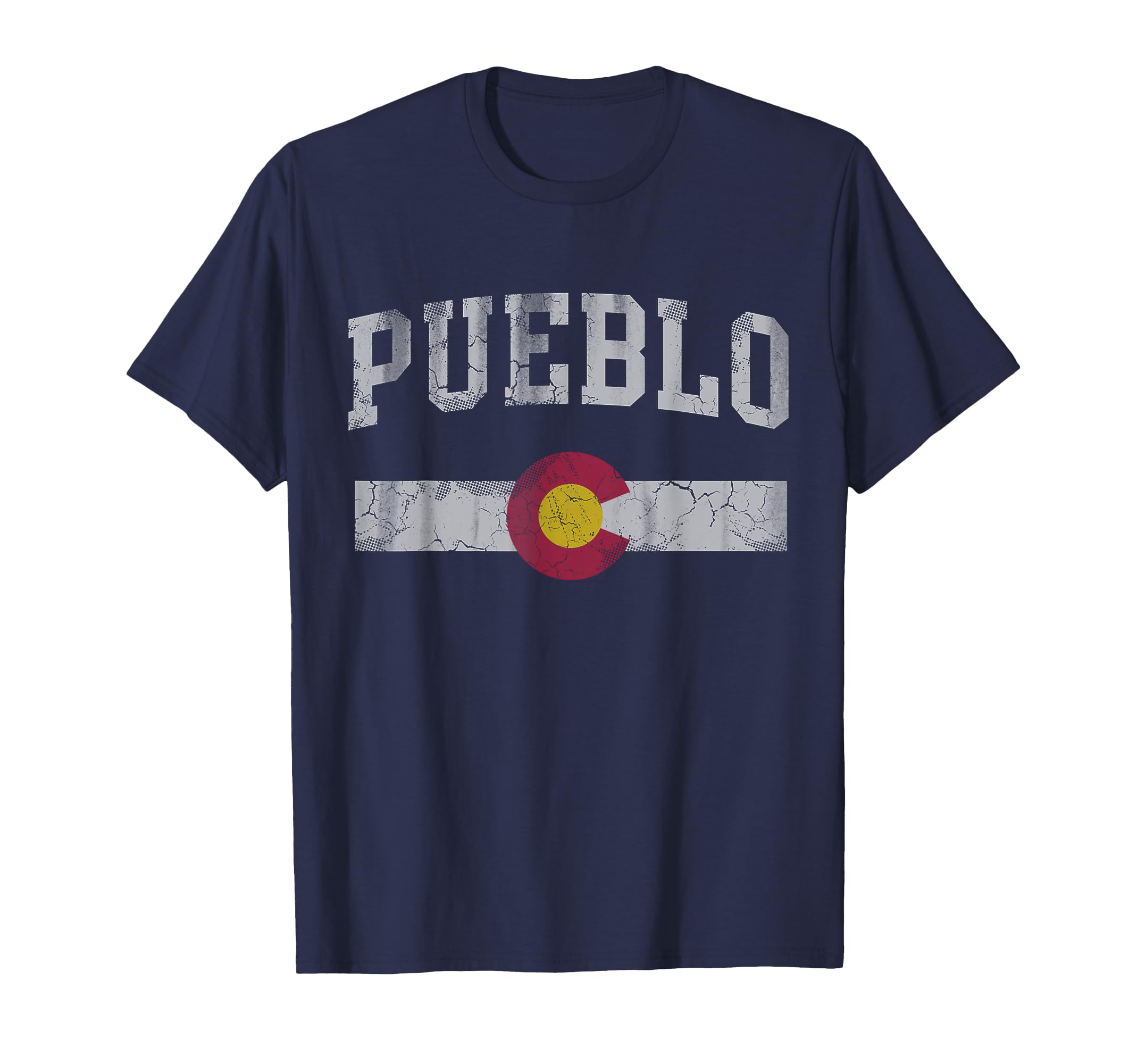 Flag Colorado Pueblo Distressed Fade T-Shirt - Unique Graphic for Adults - T-Shirt, Sweatshirt, Hoodie