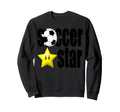 Football Soccer Star Sweatshirt - Graphic Print Unisex - T-Shirt, Sweatshirt, Hoodie