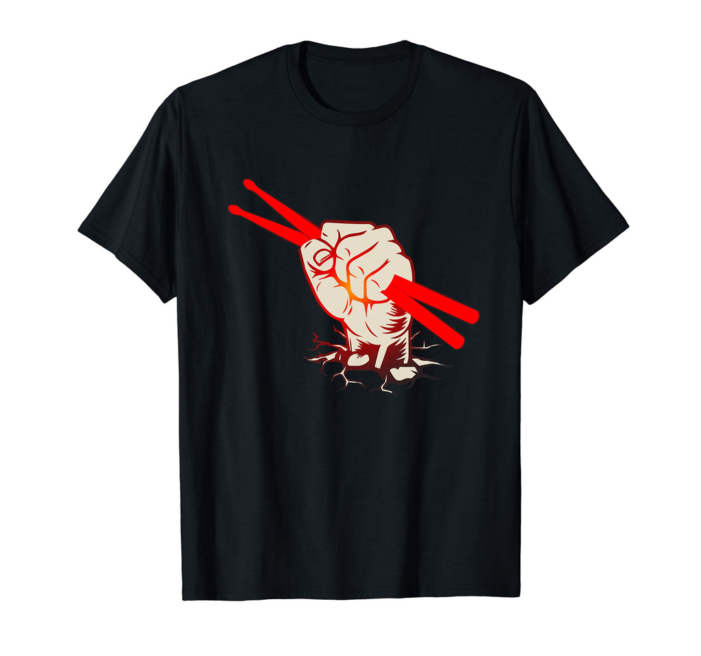 Drummer Distressed Drum Sticks Hand T-Shirt - Aesthetic Graphic Unisex - T-Shirt, Sweatshirt, Hoodie