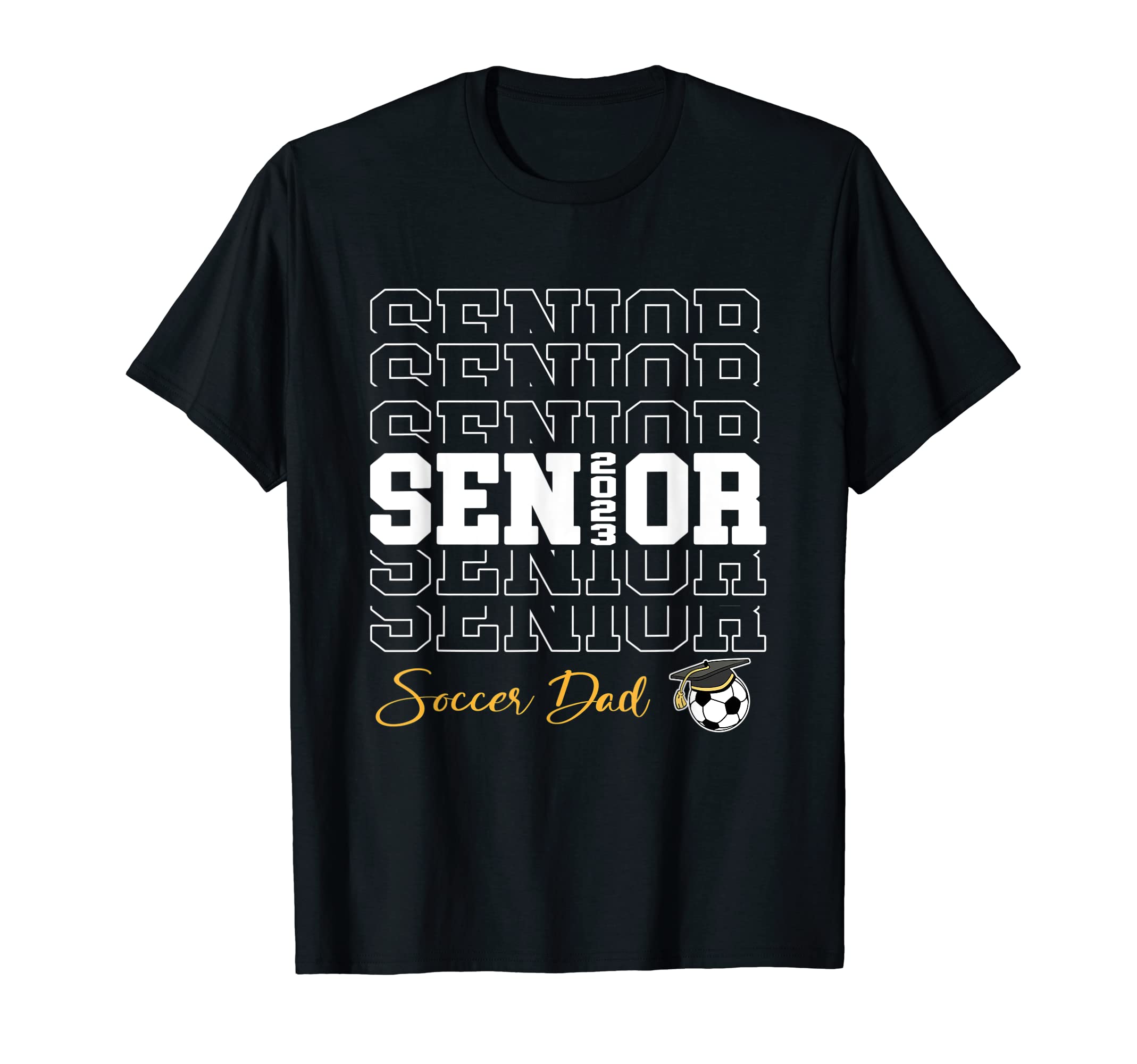 Senior Soccer Dad 2023 Soccer Gift T-Shirt - Custom Art Print for Adults - T-Shirt, Sweatshirt, Hoodie