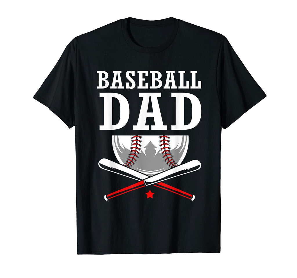 Fathers Day Baseball Baseball Dad T-Shirt - Unique Graphic Unisex - T-Shirt, Sweatshirt, Hoodie