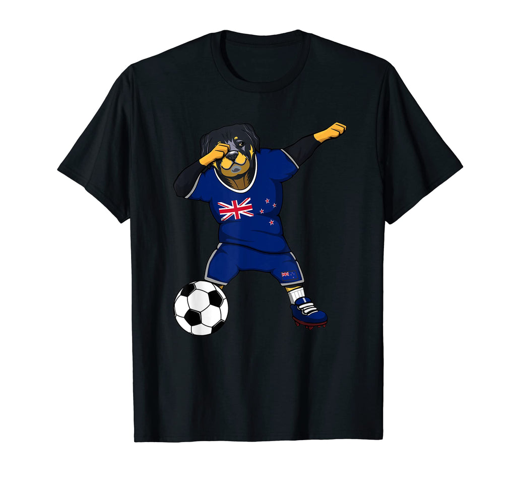 Dabbing Rottweiler New Zealand T-Shirt - Fun Novelty Design Men Women - T-Shirt, Sweatshirt, Hoodie