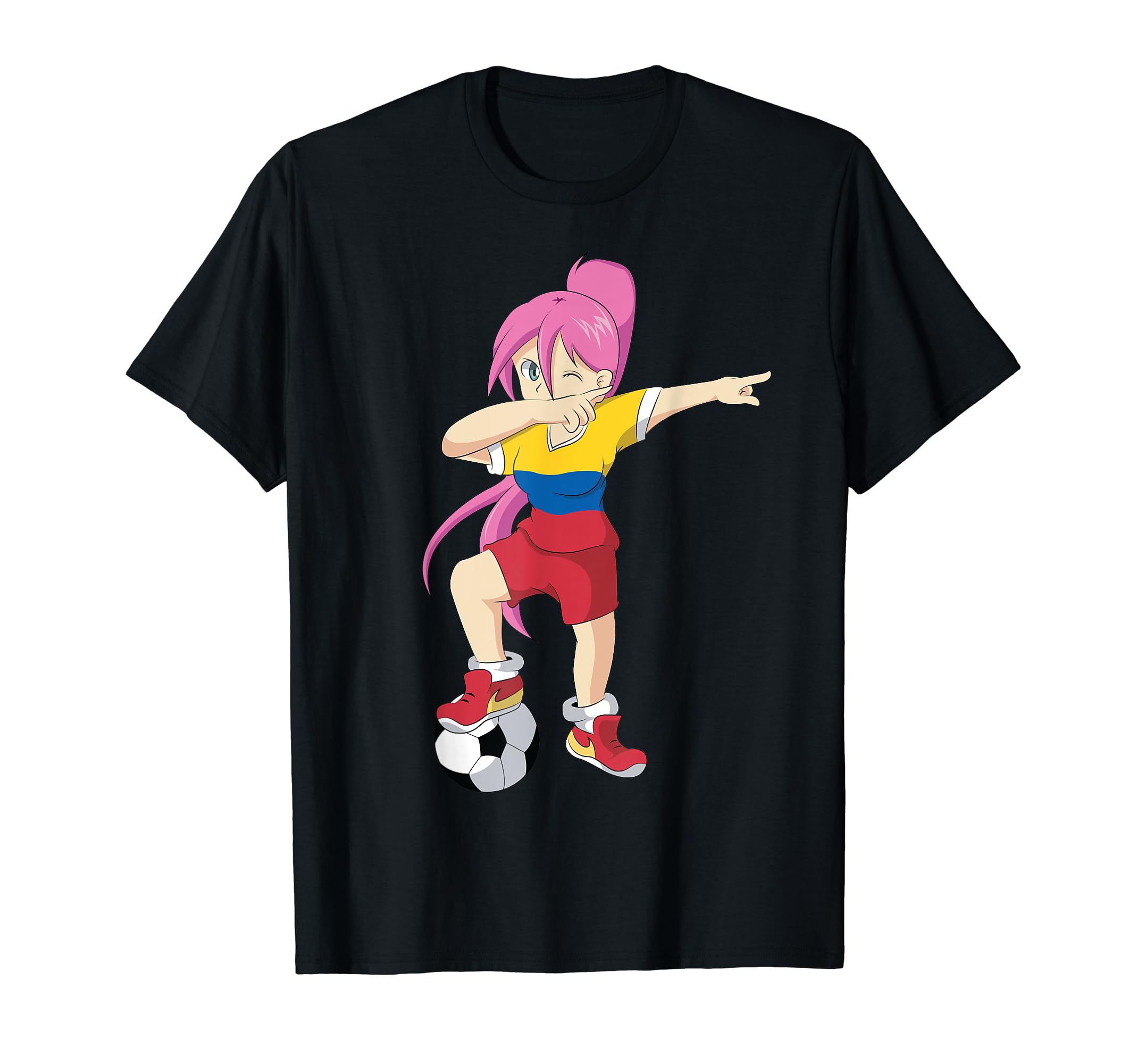 Colombia Soccer Football Dab Dabbing T-Shirt - Minimalist Print Unisex - T-Shirt, Sweatshirt, Hoodie