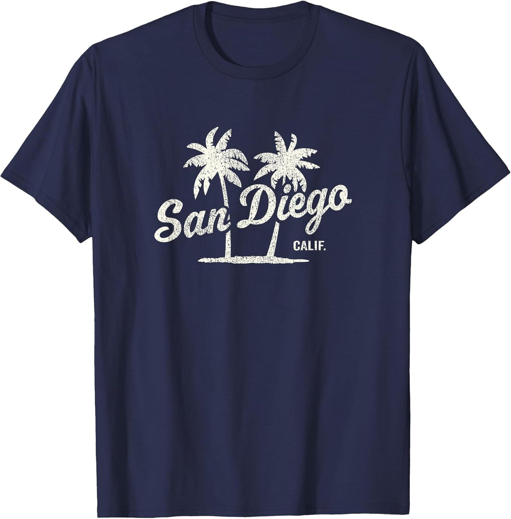 San Diego California Vintage 70s Palm Trees Graphic - Adult & Kids T-Shirts, Sweatshirts & Hoodies apparel design preview 1
