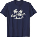 San Diego California Vintage 70s Palm Trees Graphic - Adult & Kids T-Shirts, Sweatshirts & Hoodies apparel design preview 1