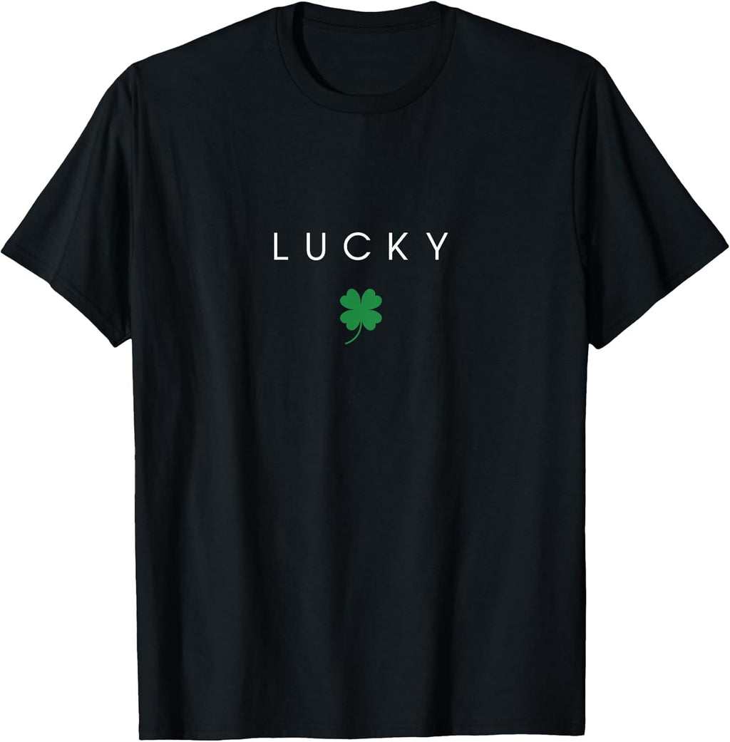 Minimalist St Patricks Day Lucky Shamrock Minimal - Adult & Kids T-Shirts, Sweatshirts & Hoodies apparel design preview 1