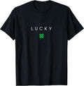 Minimalist St Patricks Day Lucky Shamrock Minimal - Adult & Kids T-Shirts, Sweatshirts & Hoodies apparel design preview 1