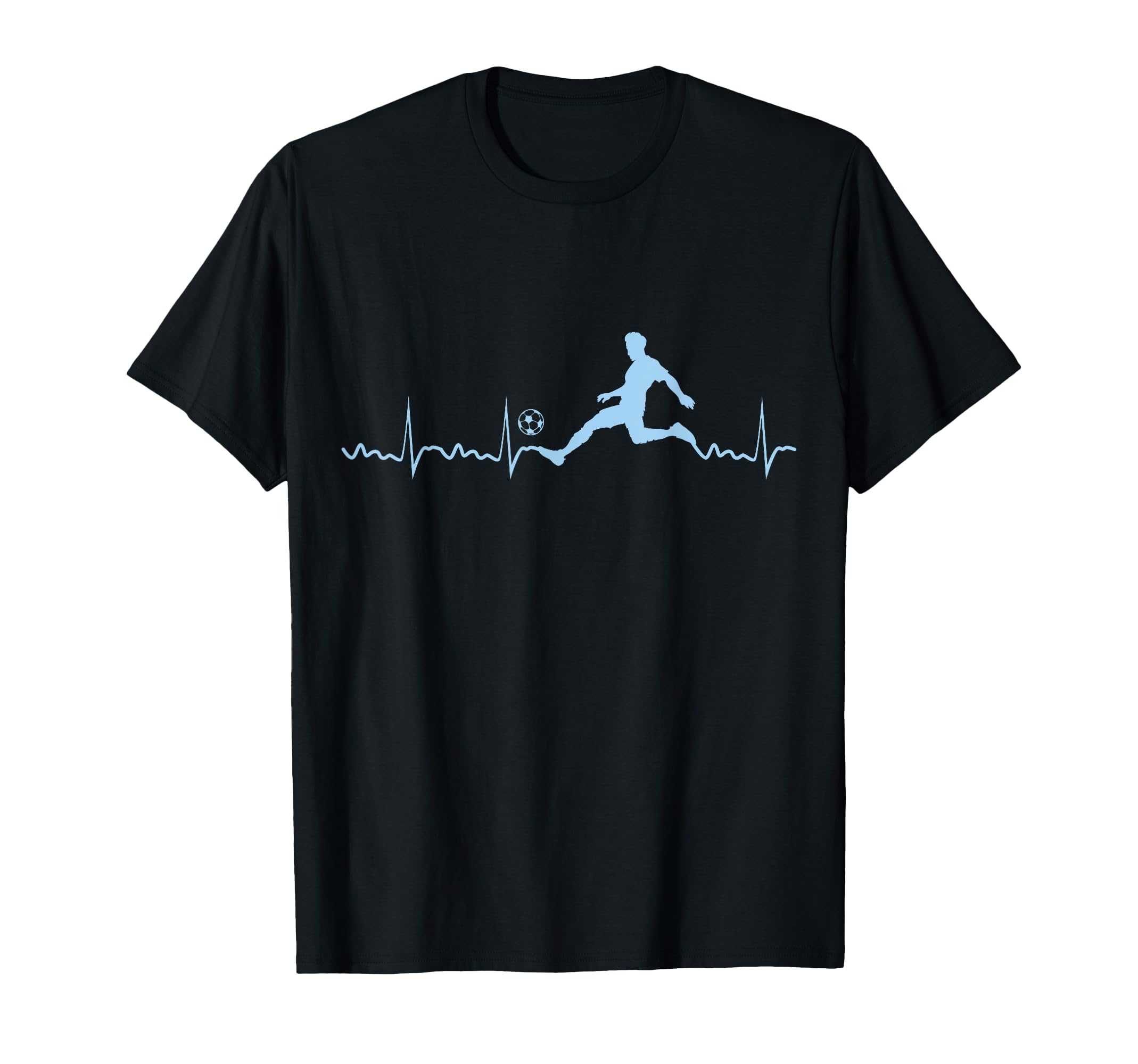 Soccer Heartbeat Football Player T-Shirt - Custom Art Print for Adults - T-Shirt, Sweatshirt, Hoodie