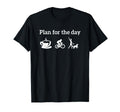 Cycling Biking Lover Plan Day Coffee T-Shirt - Streetwear Style for Adults - T-Shirt, Sweatshirt, Hoodie