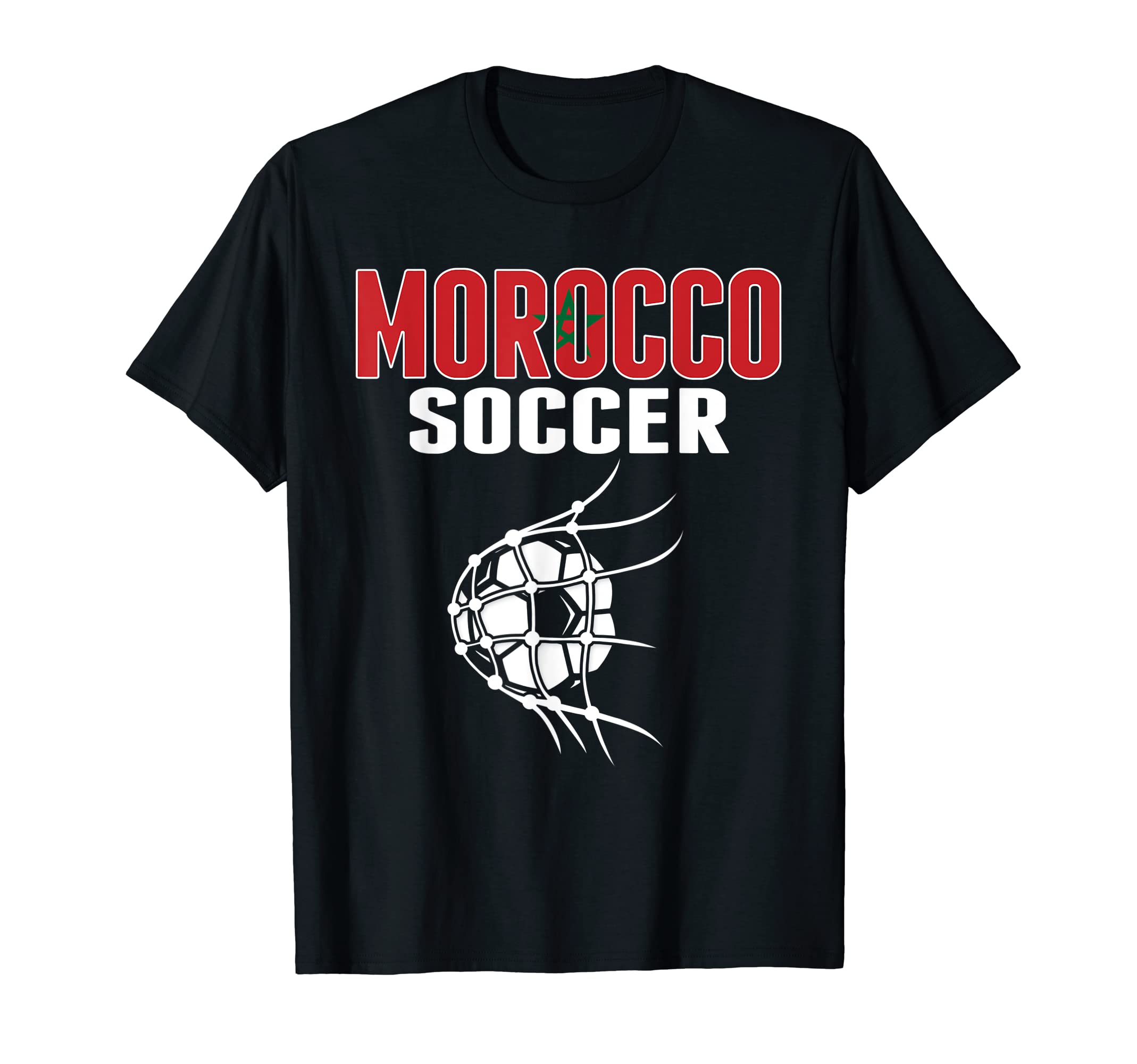 Morocco Soccer Ball Net Moroccan T-Shirt - Custom Art Print Unisex - T-Shirt, Sweatshirt, Hoodie
