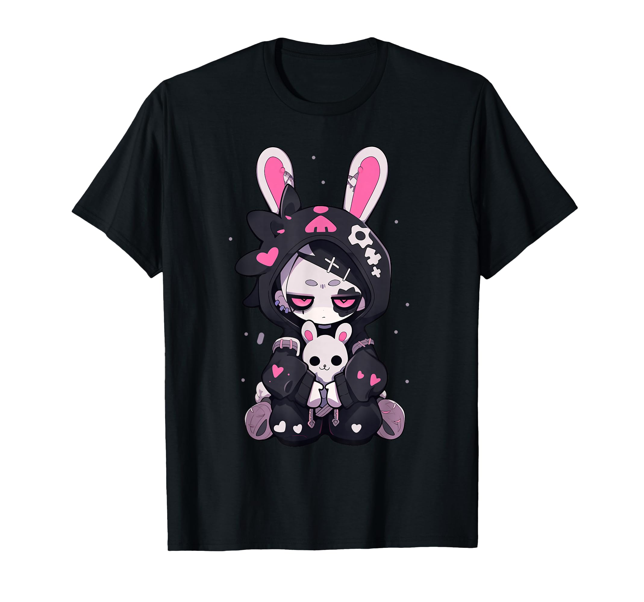 Goth Bunny Anime E Gothic Outfit T-Shirt - Streetwear Style Men Women - T-Shirt, Sweatshirt, Hoodie
