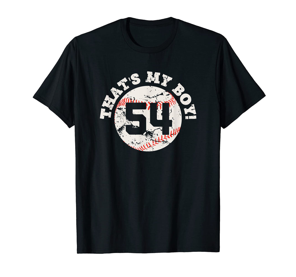 Thats My 54 Baseball Player Mom Or Dad T-Shirt - Trendy Graphic for Adults - T-Shirt, Sweatshirt, Hoodie