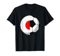 Half Japan Flag Half Football Soccer T-Shirt - Minimalist Print Men Women - T-Shirt, Sweatshirt, Hoodie