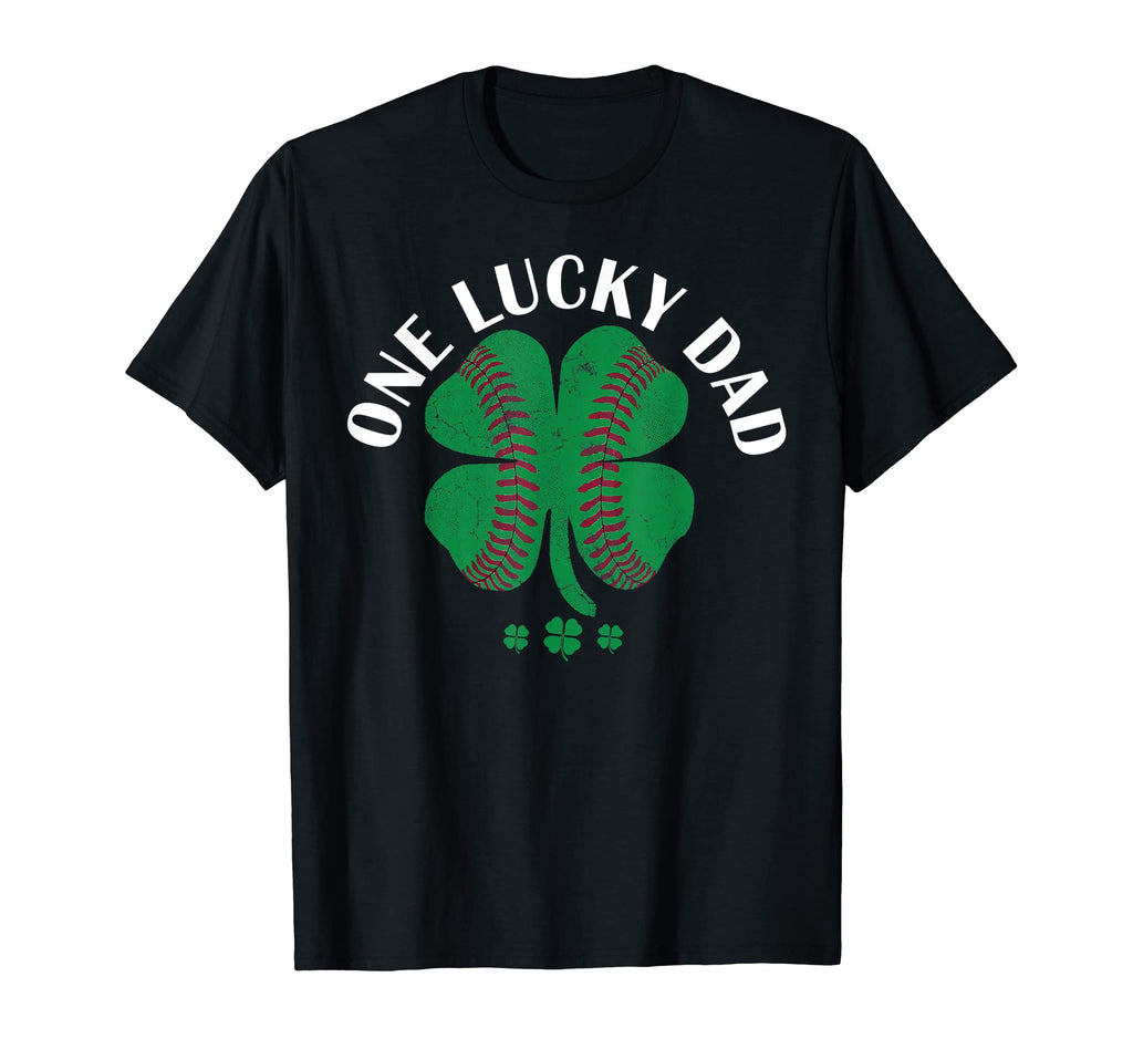 One Lucky Dad Green Baseball T-Shirt - Aesthetic Graphic for Adults - T-Shirt, Sweatshirt, Hoodie
