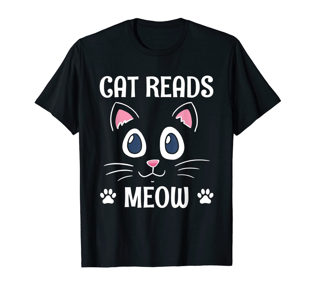 Cat Reads Meow Funny Cat Lover T-Shirt - Casual Everyday Wear for Adults - T-Shirt, Sweatshirt, Hoodie