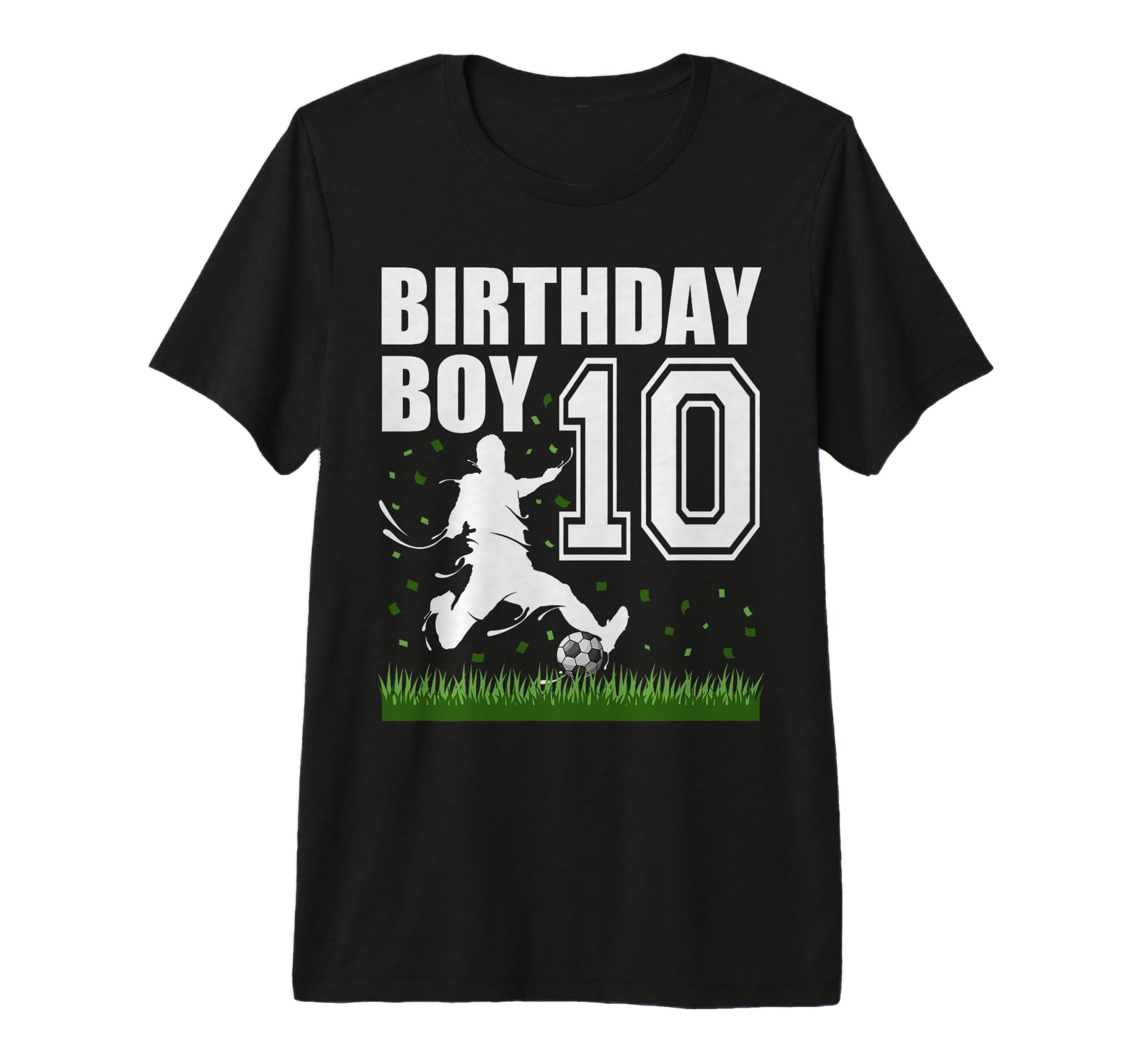 10 Year Old Soccer Birthday Party T-Shirt - Unique Graphic for Adults - T-Shirt, Sweatshirt, Hoodie