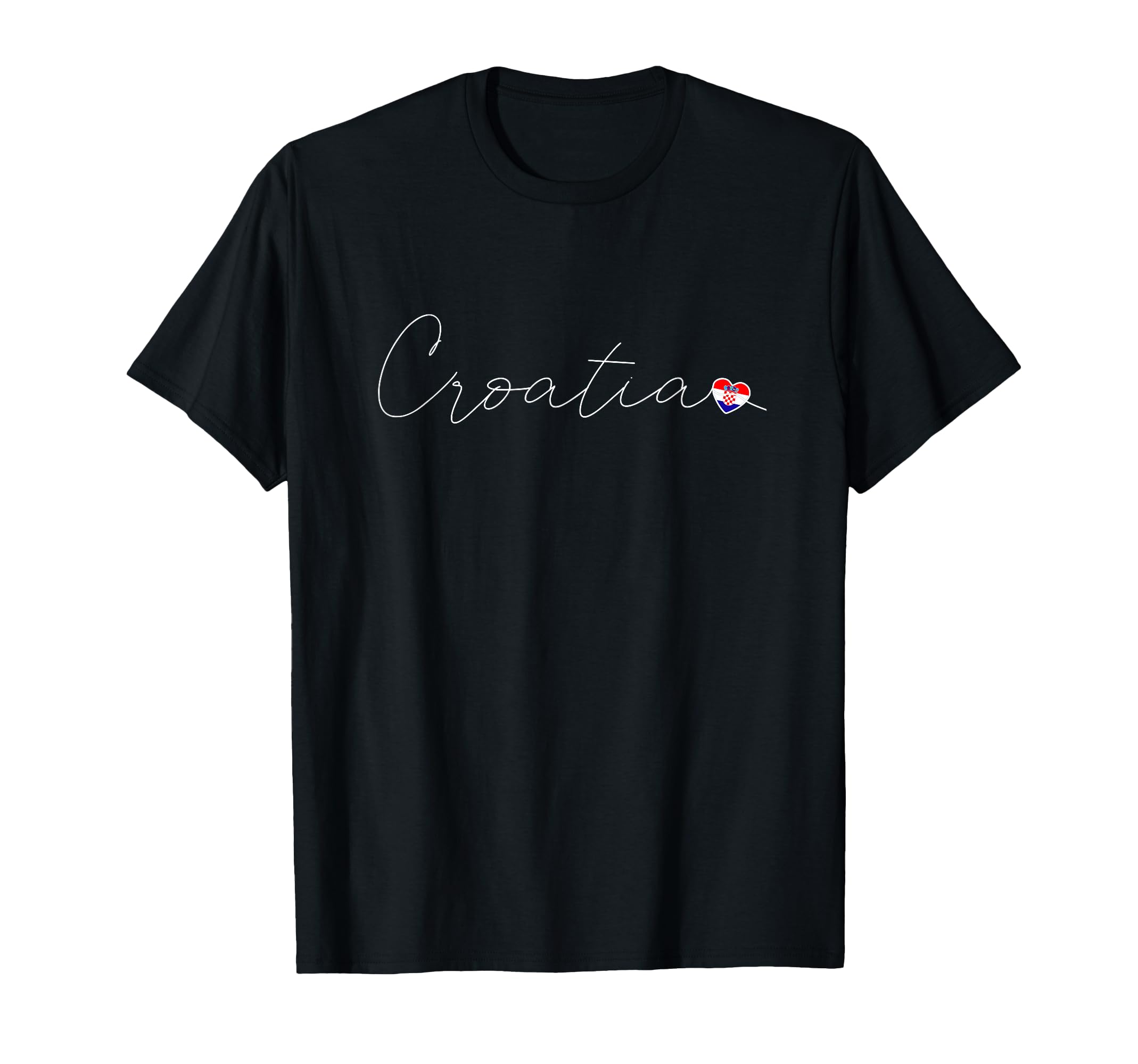 Hrvatska Simple Love Croatian Flag Heart T-Shirt - Unique Graphic Unisex - T-Shirt, Sweatshirt, Hoodie