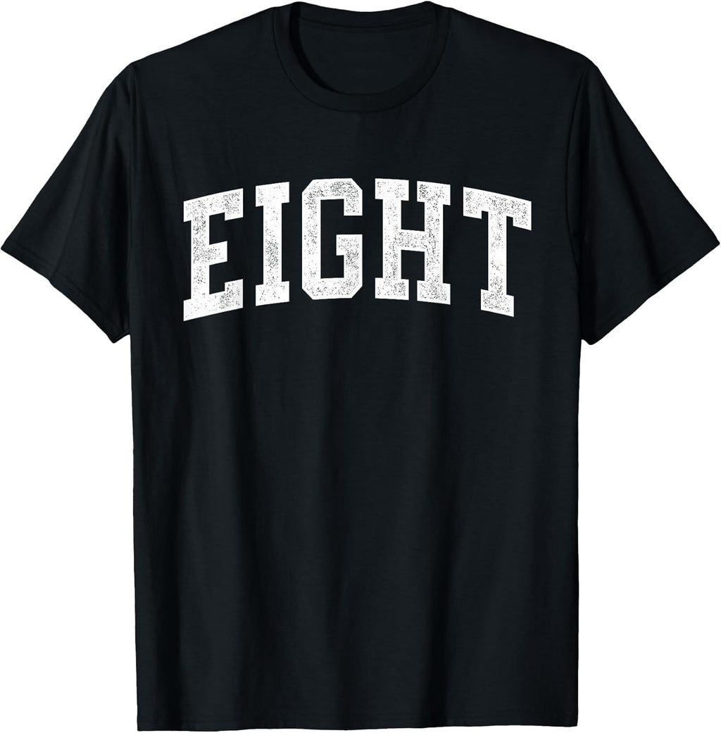 Eight Minimalist 8th Birthday Design 8-Year-Old - Adult & Kids T-Shirts, Sweatshirts & Hoodies apparel design preview 1