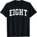 Eight Minimalist 8th Birthday Design 8-Year-Old - Adult & Kids T-Shirts, Sweatshirts & Hoodies apparel design preview 1