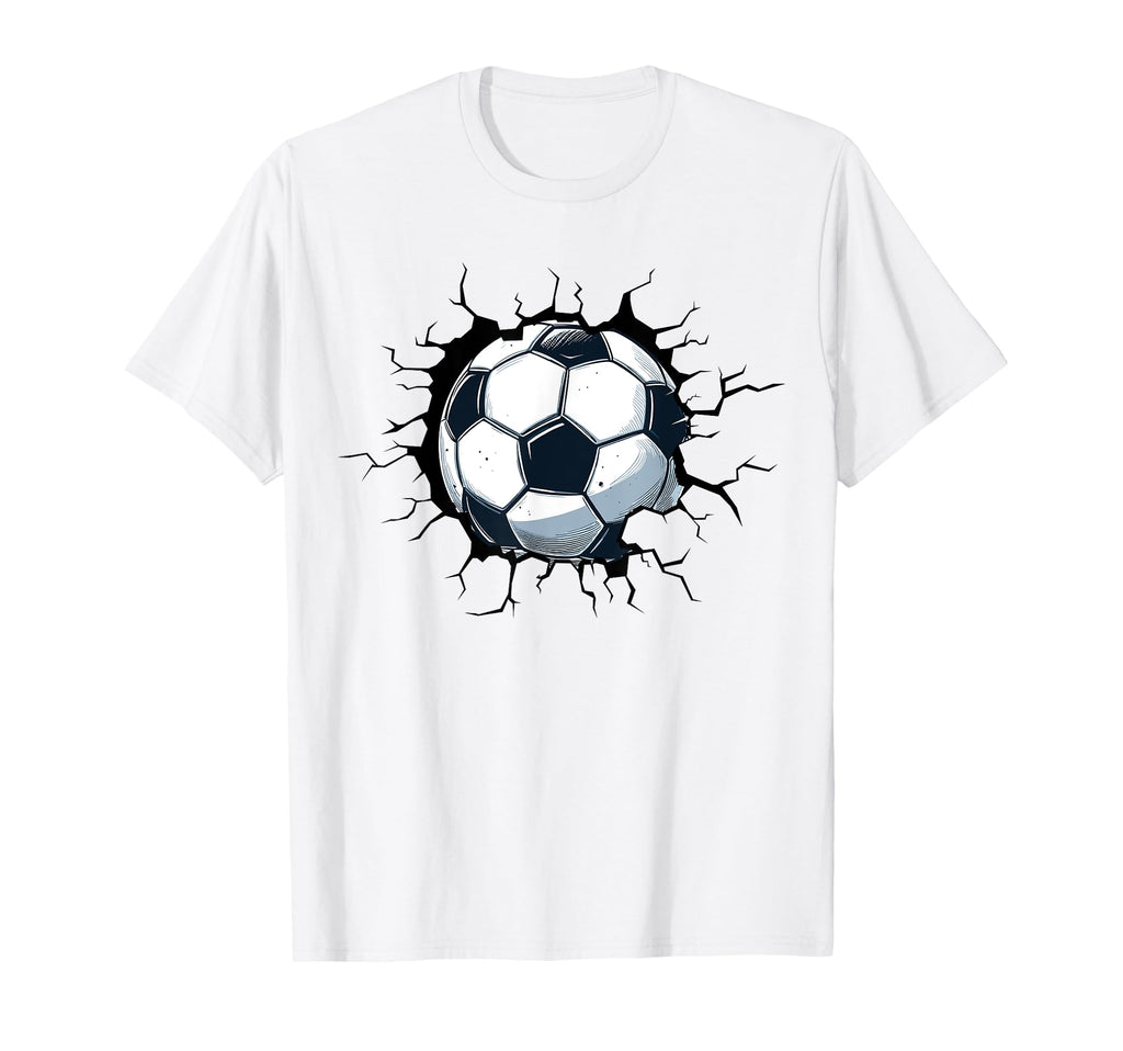Soccer Cracked Wall Soccer Soccer Fan T-Shirt - Unique Graphic Unisex - T-Shirt, Sweatshirt, Hoodie