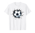 Soccer Cracked Wall Soccer Soccer Fan T-Shirt - Unique Graphic Unisex - T-Shirt, Sweatshirt, Hoodie