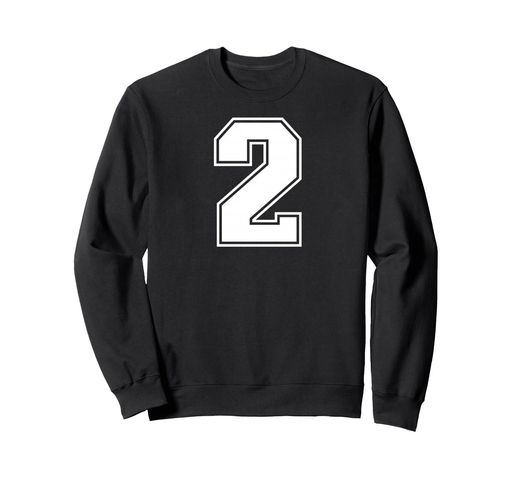 2 Number Two Team Sports Sweatshirt - Casual Everyday Wear for Adults - T-Shirt, Sweatshirt, Hoodie